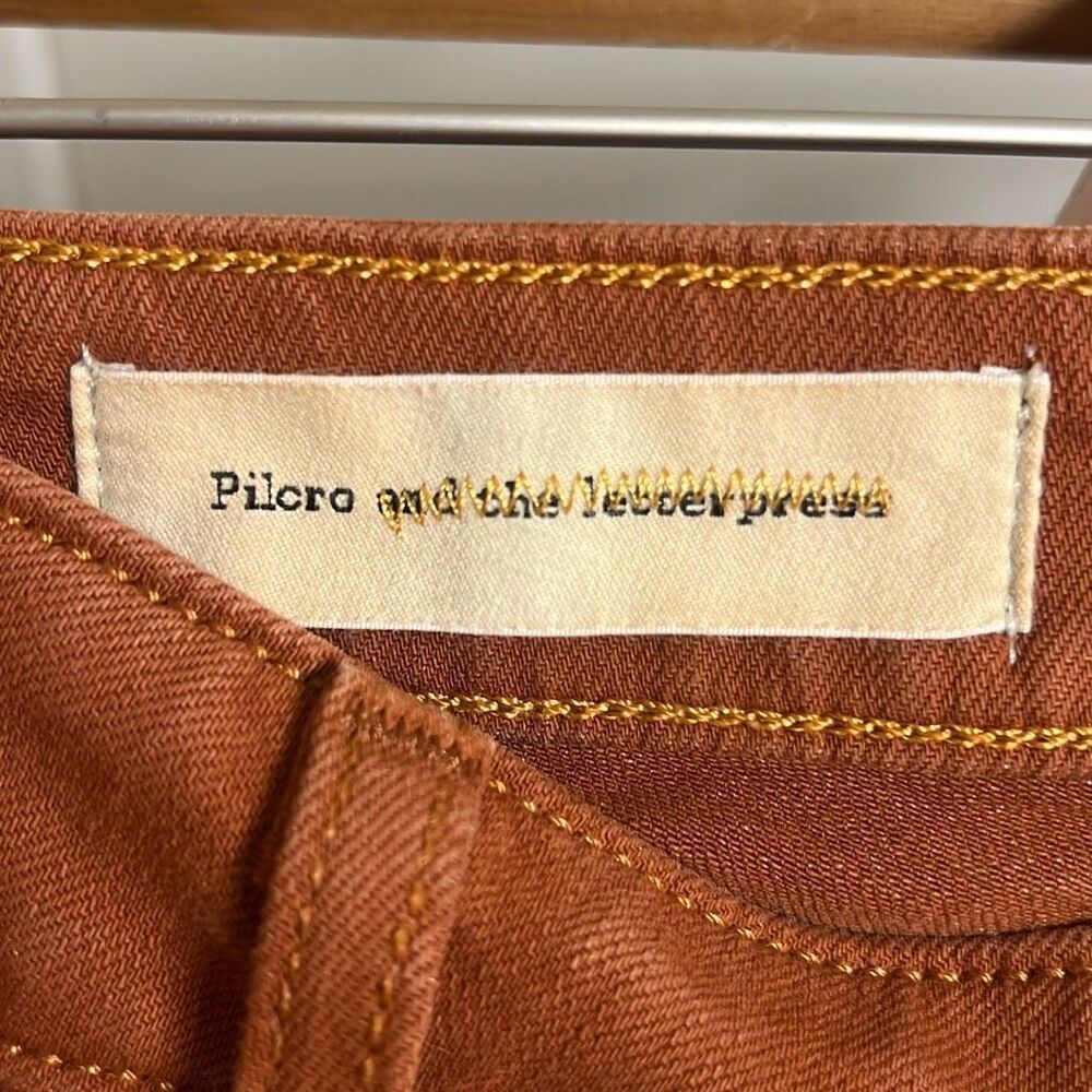 ✨Anthropologie Pilcro and the Letterpress Stet Sz 30 Pants Rust Brown Orange✨ - Picture 7 of 8
